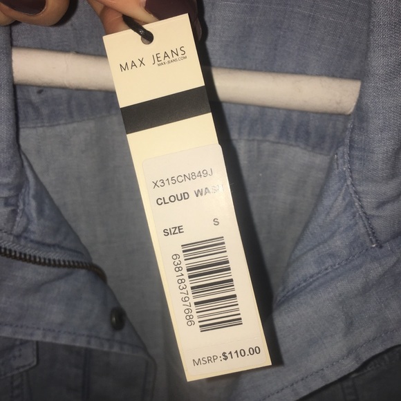 NWT Max Jeans Cloud Wash Utility Jacket - Picture 3 of 7